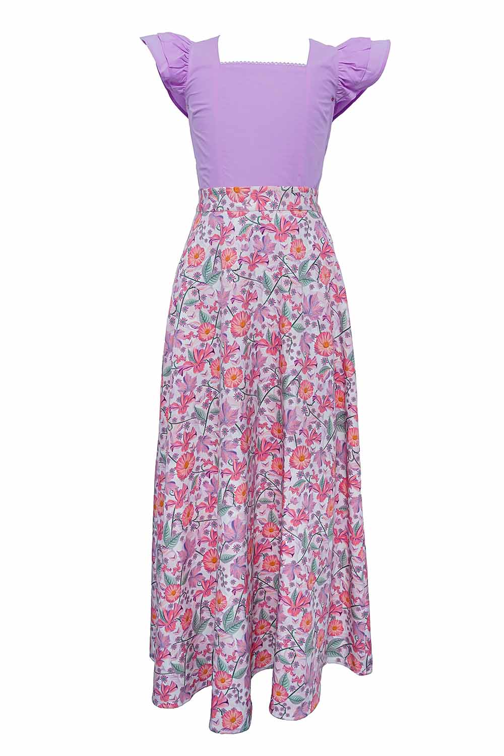 Ruffle top & Flared Skirt Dress