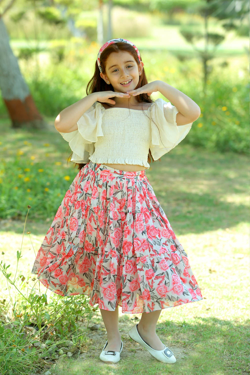 Top & Skirt Set for Girls