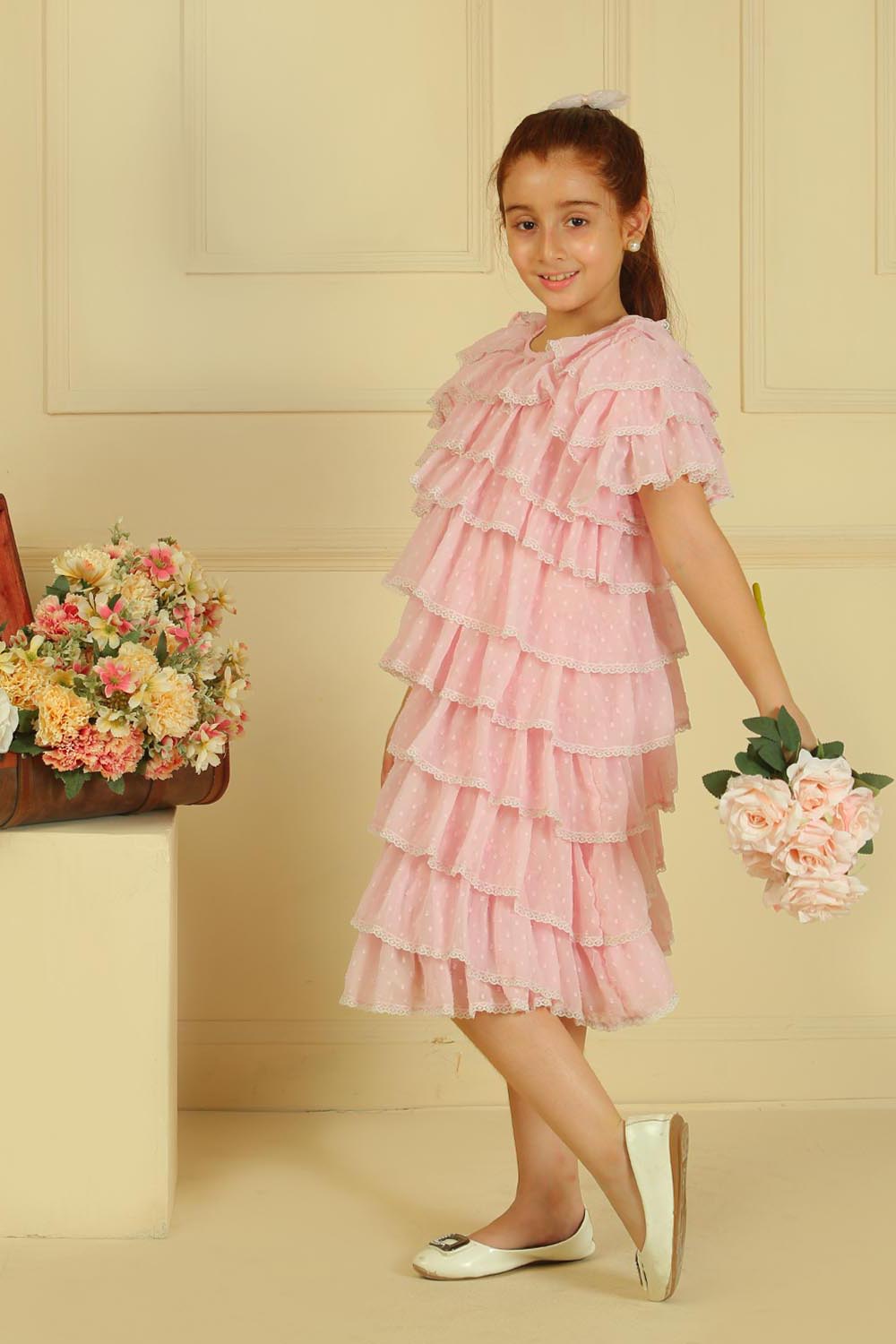 Wild Rose Ruffle Dress