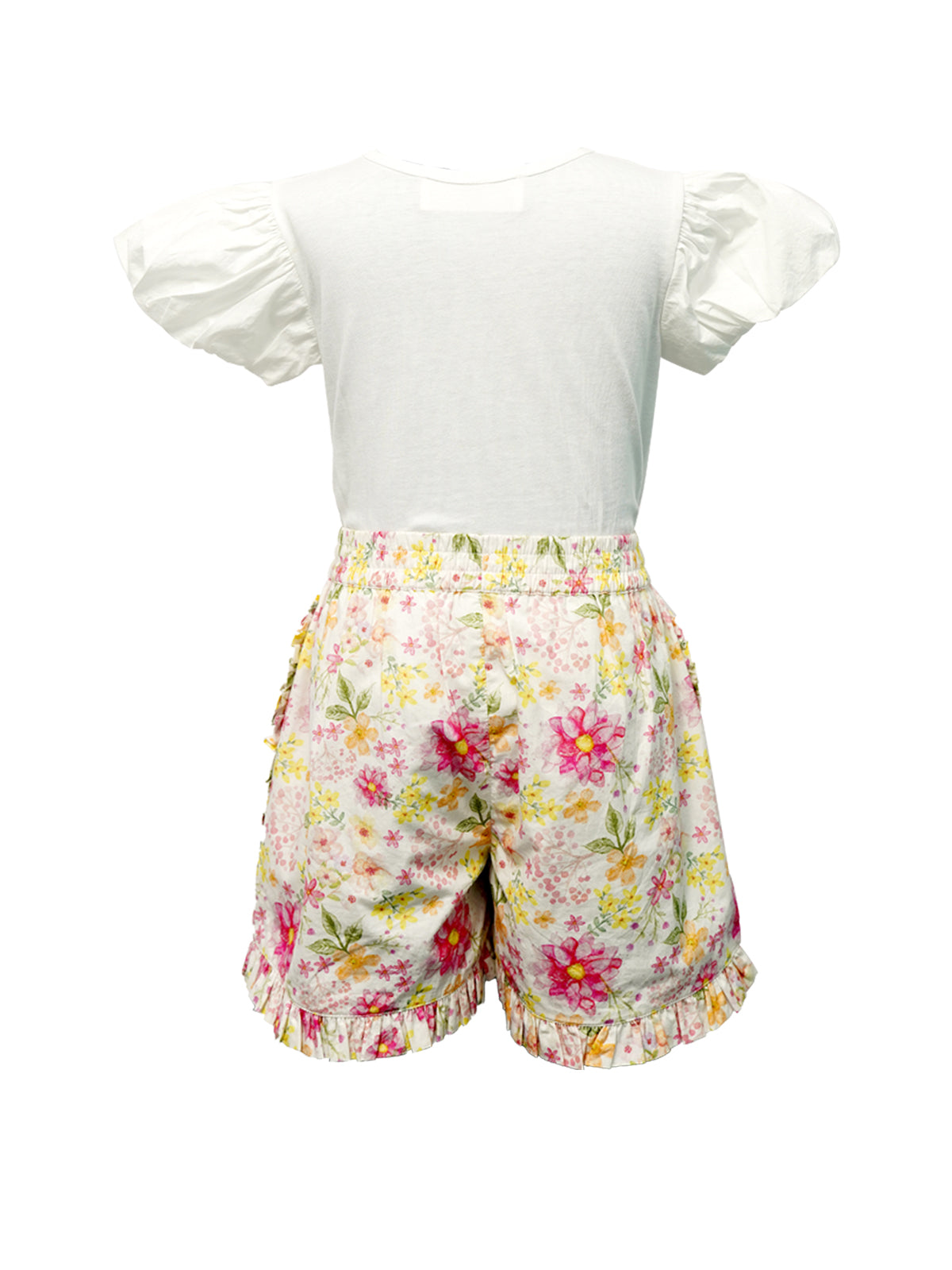 Puff sleeve tee & Shorts for girls