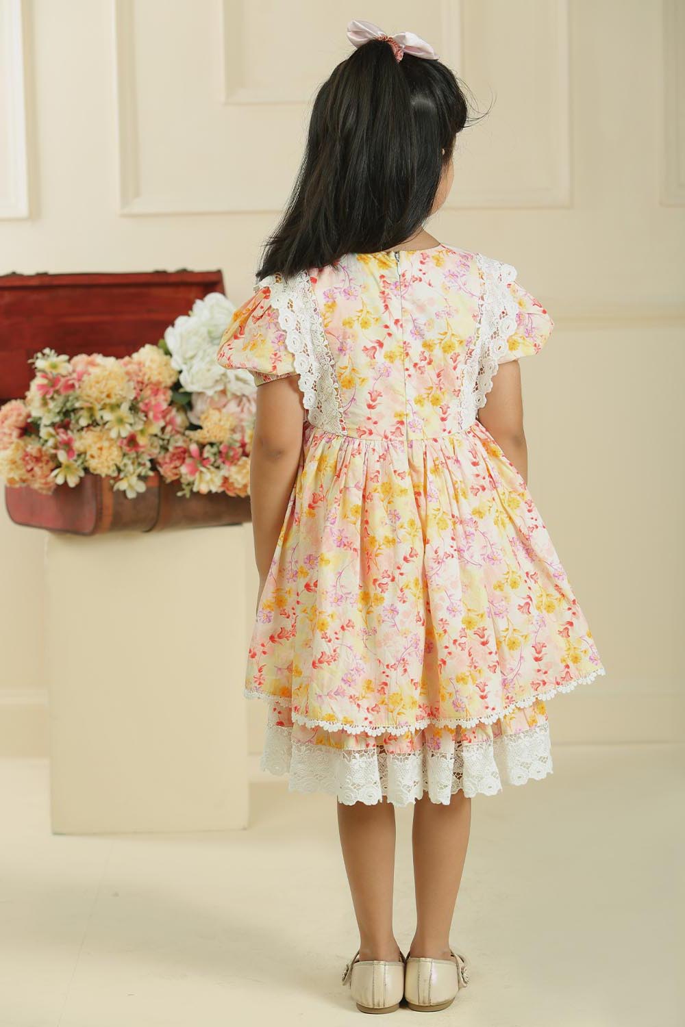 Lace  Petal Puff Dress