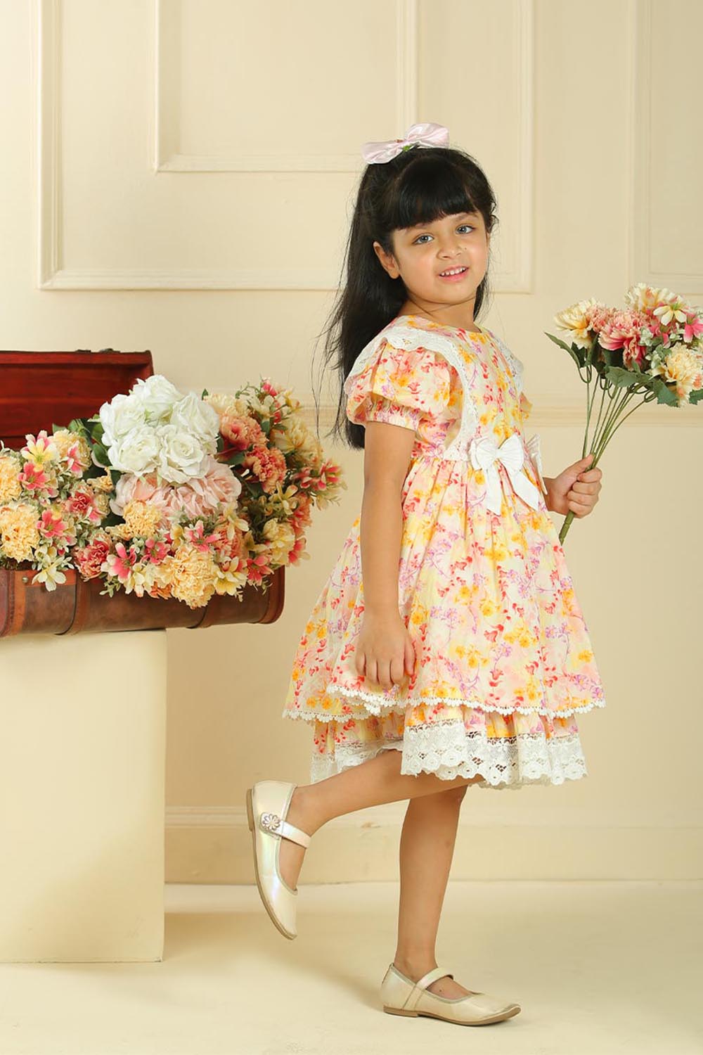 Lace  Petal Puff Dress