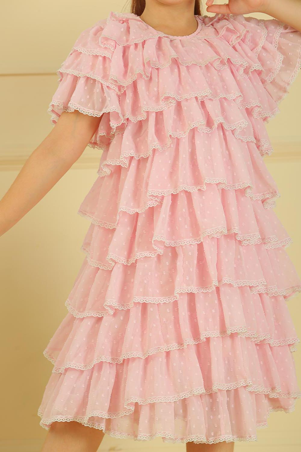 Wild Rose Ruffle Dress