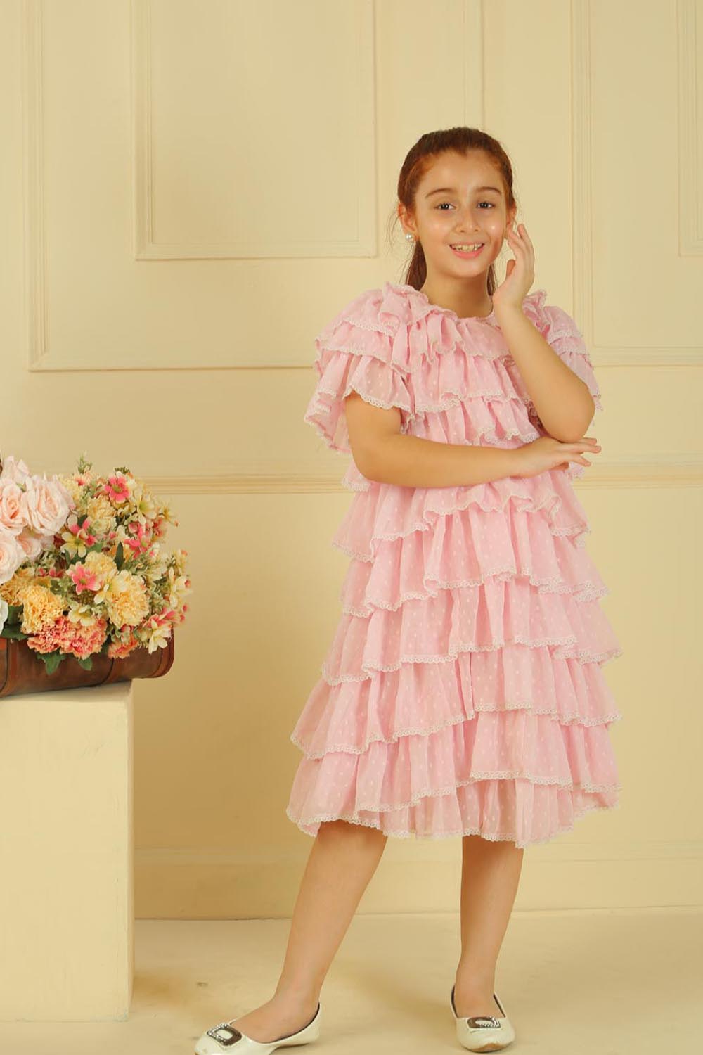 Wild Rose Ruffle Dress